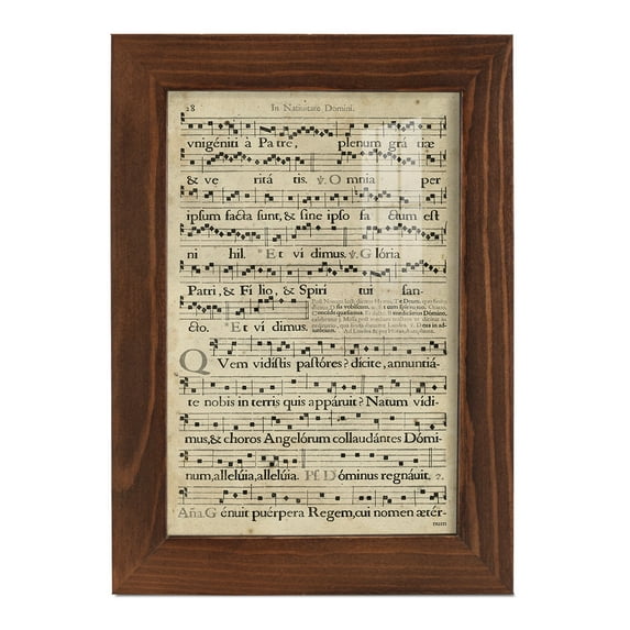 Vellum Songbook III -Framed Print w/glass-Chestnut