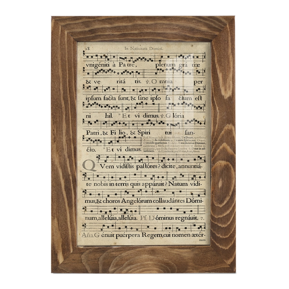 Vellum Songbook III -Framed Print w/glass-Walnut
