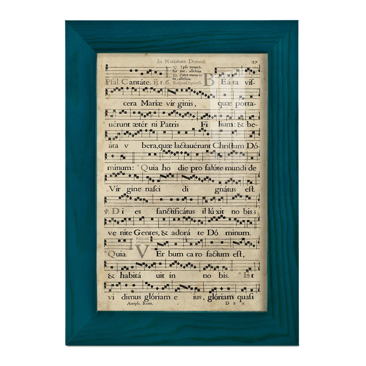 Vellum Songbook IV -Framed Print w/glass-Ocean Blue