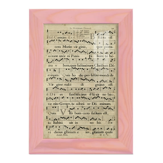 Vellum Songbook IV -Framed Print w/glass-Sunset Pink