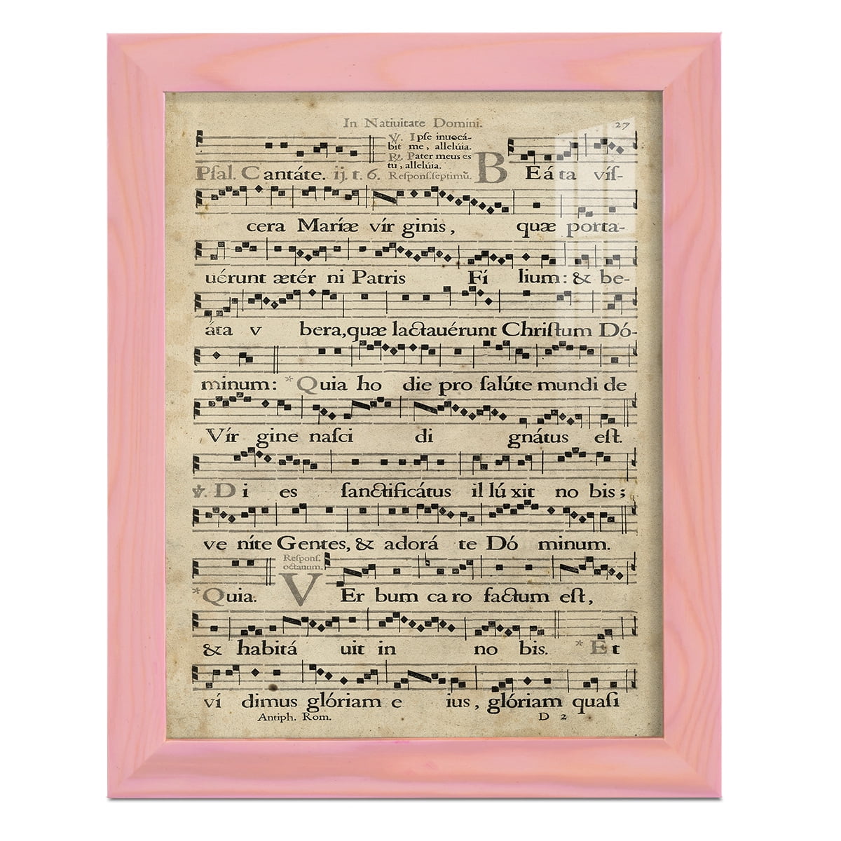 Vellum Songbook IV -Framed Print w/glass-Sunset Pink