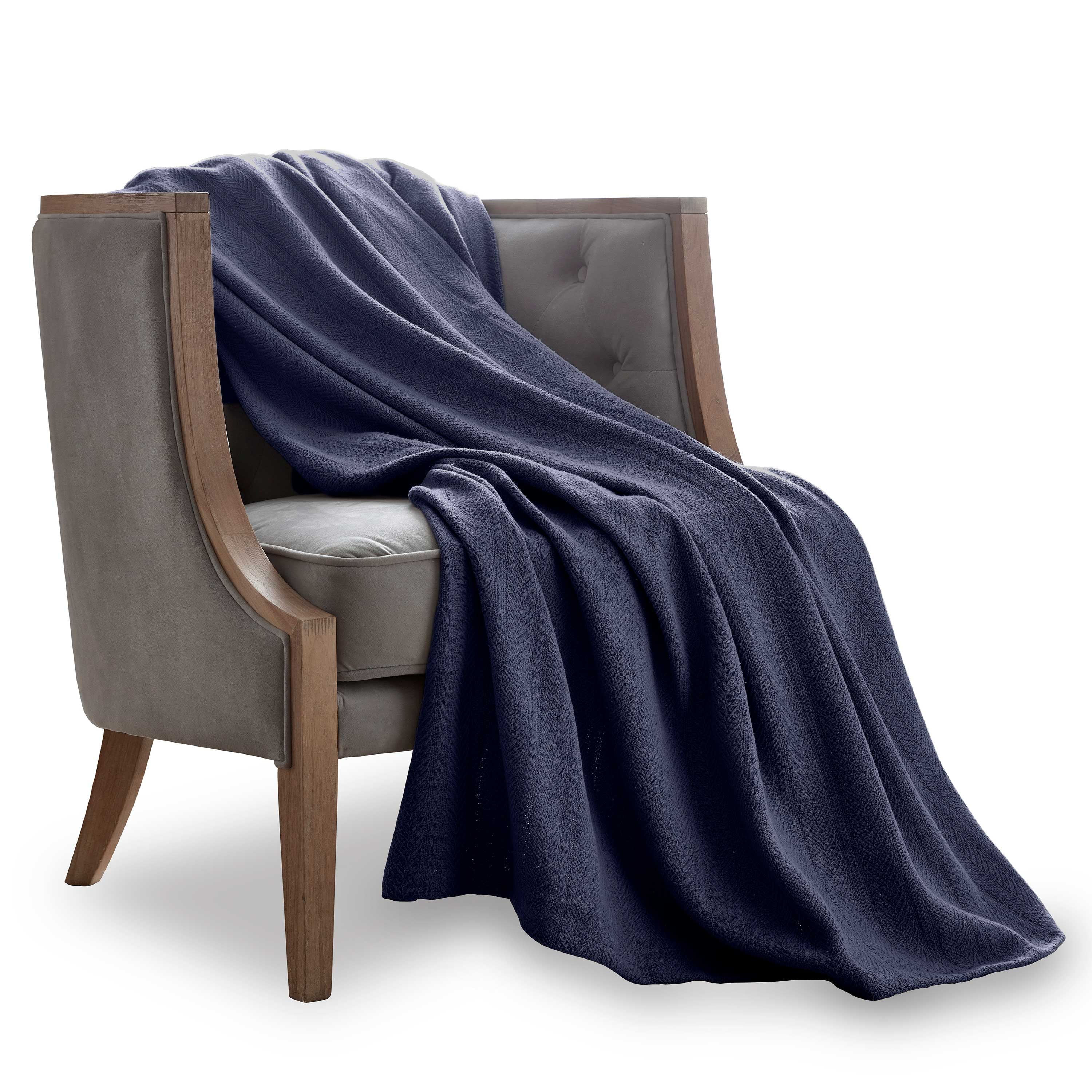 Vellux 100 Cotton King Blanket AllSeason, Soft, Cozy & Breathable