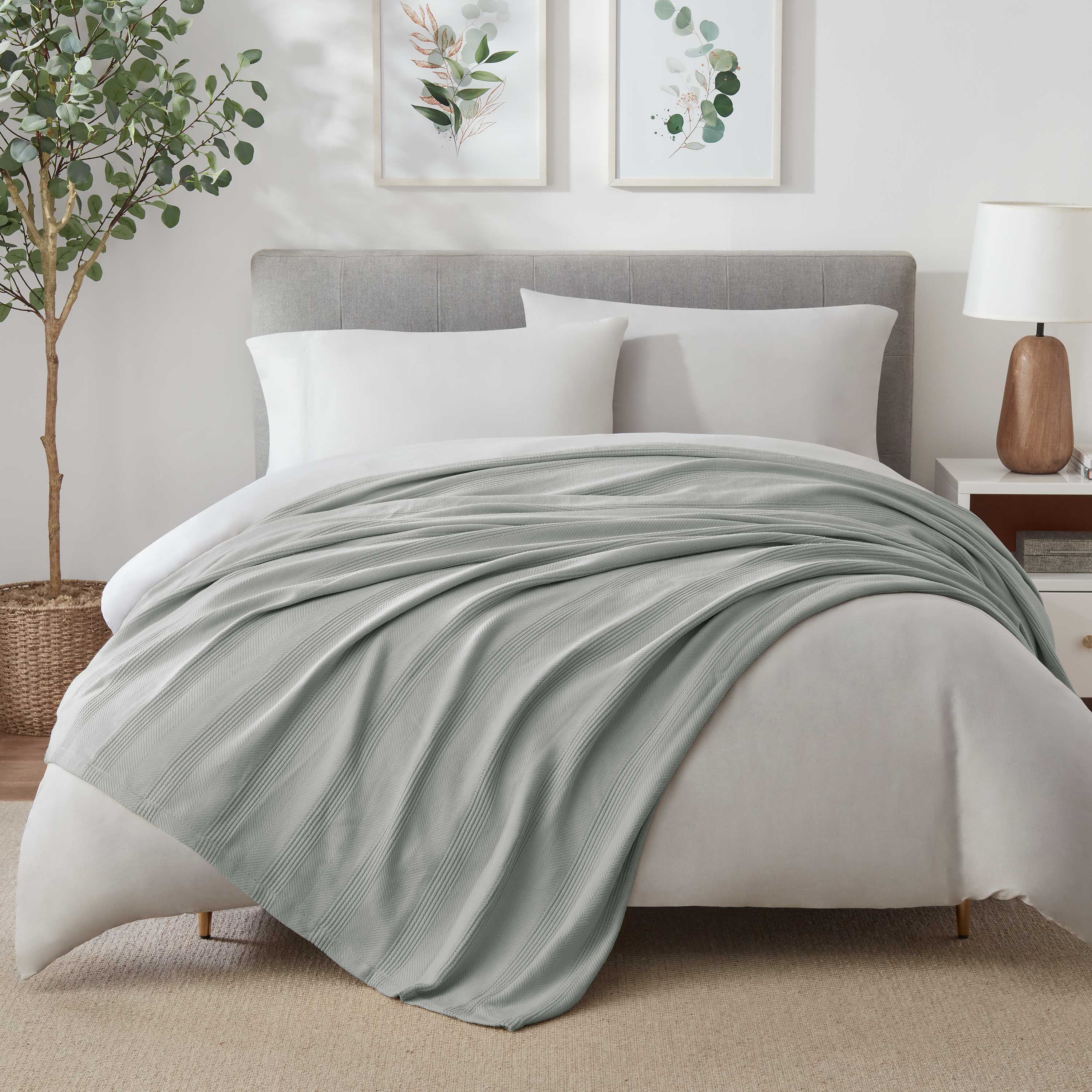 Vellux 100 Cotton King Blanket All Season Soft Cozy Breathable 90 x108 Ivory Walmart