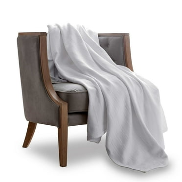 Vellux 100% Cotton Queen Blanket - All-Season, Soft, Cozy & Breathable (90"x90"), White