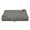 thumbnail image 1 of Vellux 1B07513 Reversible Cotton Sheet Solid Lightweight Couch and Bed Blanket, Twin, Grey, 1 of 5