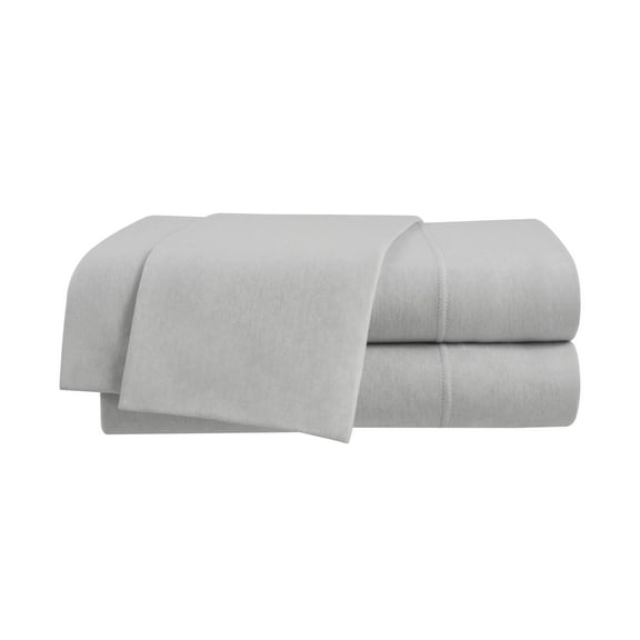 Vellux Jersey Knit 3-Piece Twin Sheet Set, Cotton Blend, Grey