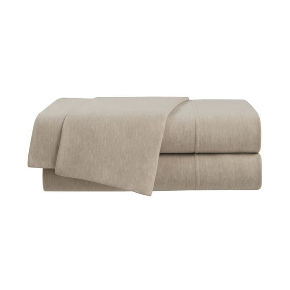 Vellux Jersey Knit 4-Piece King Sheet Set, Cotton Blend, Taupe