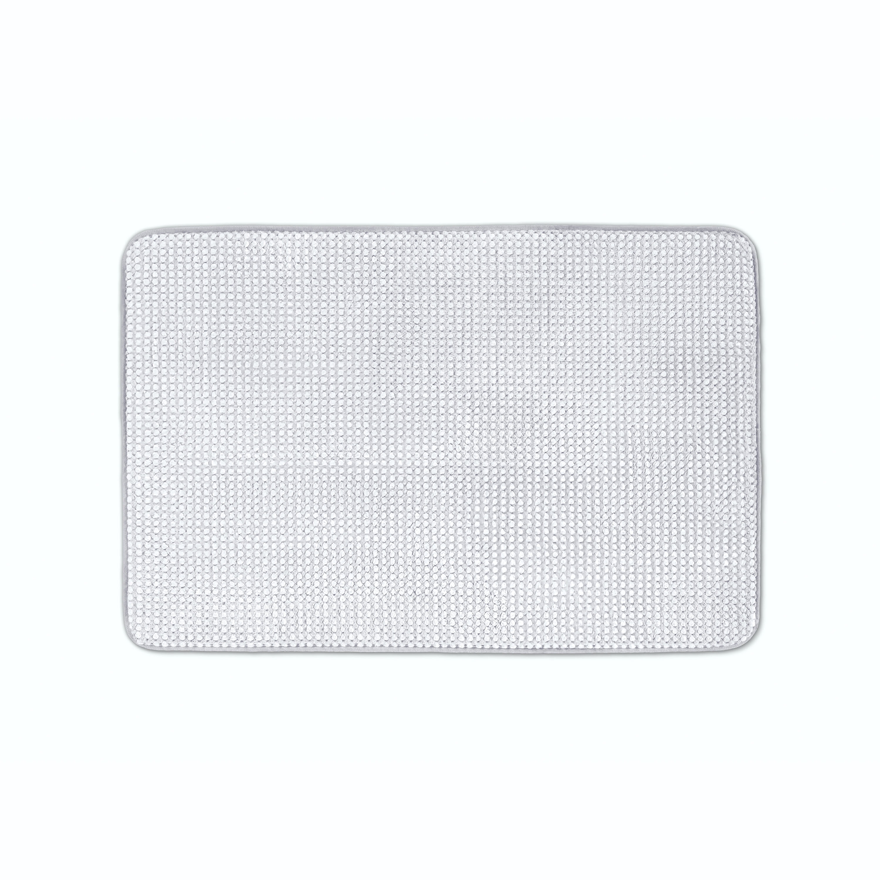 Vellux Bliss Memory Foam Bath Rug, 17" x 24", Light Grey