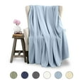 thumbnail image 1 of Soft All-Season Microfleece Bed Blanket – Lightweight Cozy Throw – King Size – Blue, 1 of 8