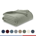 thumbnail image 1 of Soft All-Season Fleece Throw Blanket – Cozy Layering Bed Blanket – King Size – Sage Green, 1 of 7