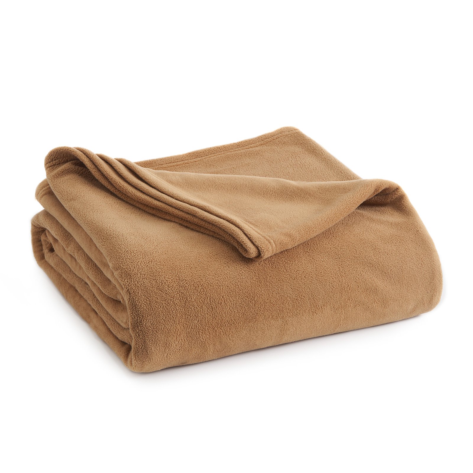 Vellux Microfleece Supersoft Lightweight Bed Blanket (Available in Multiple Sizes and Colors), Twin, Tobacco Brown - image 1 of 2