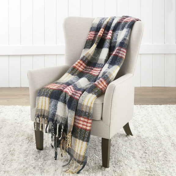 Vellux Mohair Plaid Throw