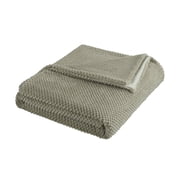 Vellux Queen Plush Texture Blanket | Ultra Soft Lightweight All-Season Throw | Sage