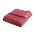 thumbnail image 1 of Vellux King Plush Texture Blanket | Ultra Soft Lightweight All-Season Throw | Deep Rose, 1 of 6
