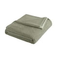 thumbnail image 1 of Vellux King Plush Texture Blanket | Ultra Soft Lightweight All-Season Throw | Sage, 1 of 6