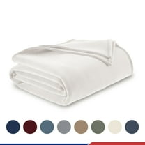 Vellux Queen Blanket - All-Season, Pet Friendly & Lightweight (90"x90"), Ivory