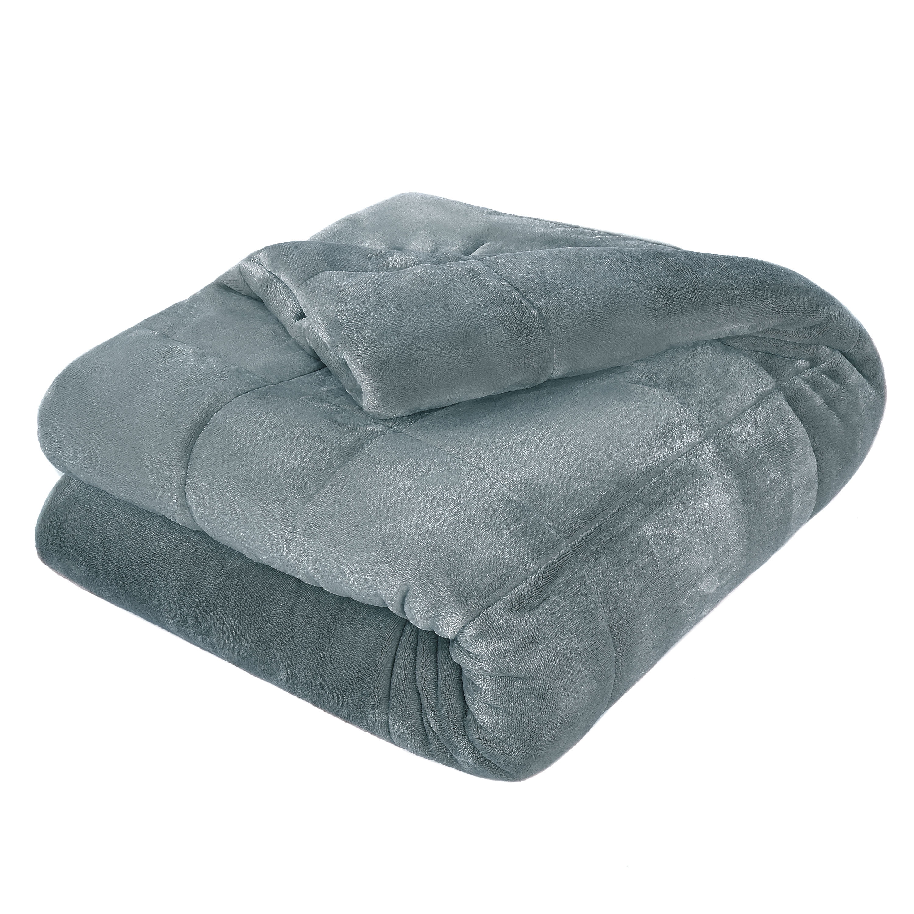 Vellux Plush Quilted Blanket, Queen, Grey - Walmart.com