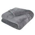 thumbnail image 1 of Vellux Plush Quilted Blanket, Queen, Grey, 1 of 10