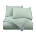 thumbnail image 1 of Vellux Jersey Knit 2-Piece Comforter Set, Cotton Blend, Twin, Sage/Gray, 1 of 8