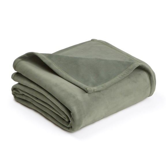 Vellux Super Soft Plush Blanket (Available in Multiple Sizes and Colors), Twin, Sage