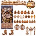 thumbnail image 1 of Velmasee 30PCS Shatterproof Christmas Tree Ornaments Set - Assorted Shapes Hanging Christmas Ball Ornaments Baubles Set with Strings for Holiday Xmas Tree Home Party Decor, 1 of 7