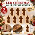 thumbnail image 1 of Velmasee 3D Light-Up Christmas Wall Decorations, Backlit Glow Peel & Stick Wooden Ornaments, 7 Packs Remote Control Set for Indoor Home Holiday Decor, Pattern_F 4.72" x 1.97", 1 of 6