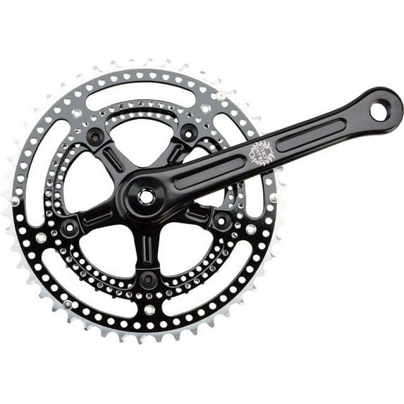 Velo Orange Grand Cru Noir Drillium Crankset: 34/48t, 175, Black