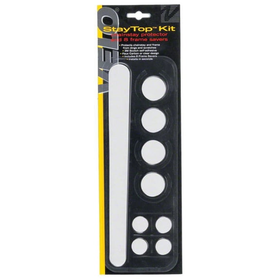 Velo StayTop Kit Chainstay Protector and 8 Frame Saver Patches Clear Protection