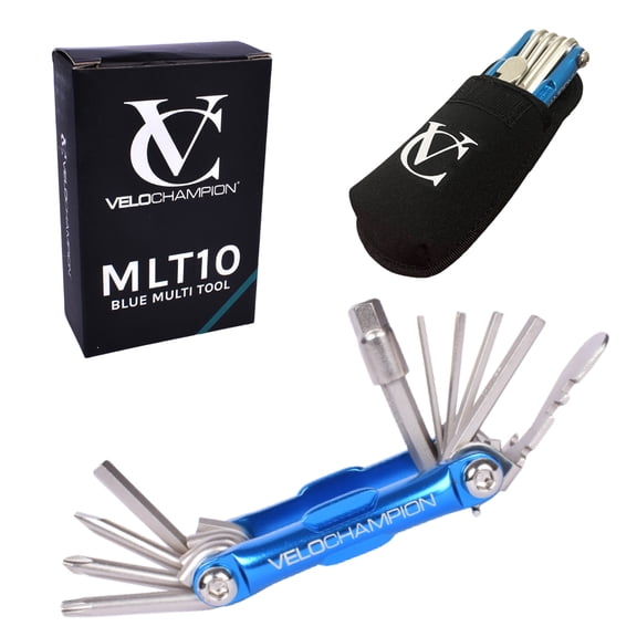 VeloChampion 14 Function Blue Multifunctional Bike Repair Tool + Storage Case