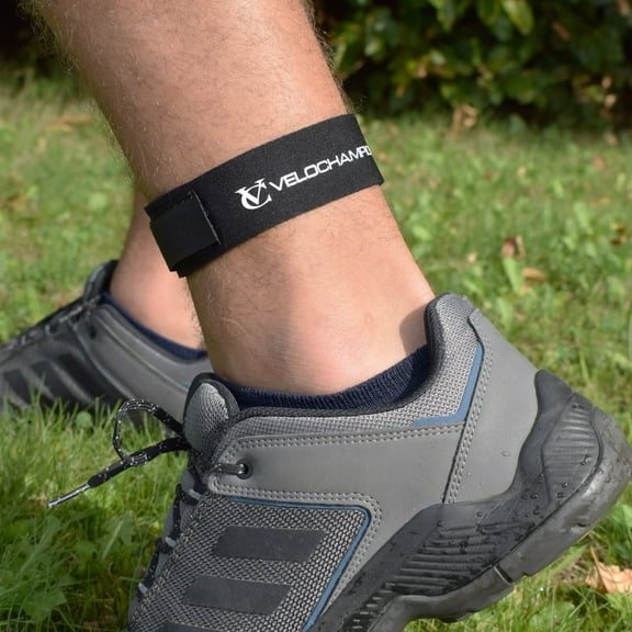 VeloChampion Adjustable Timing Chip Strap. Water Resistant Ankle Band for Swimming, Running, Cycling
