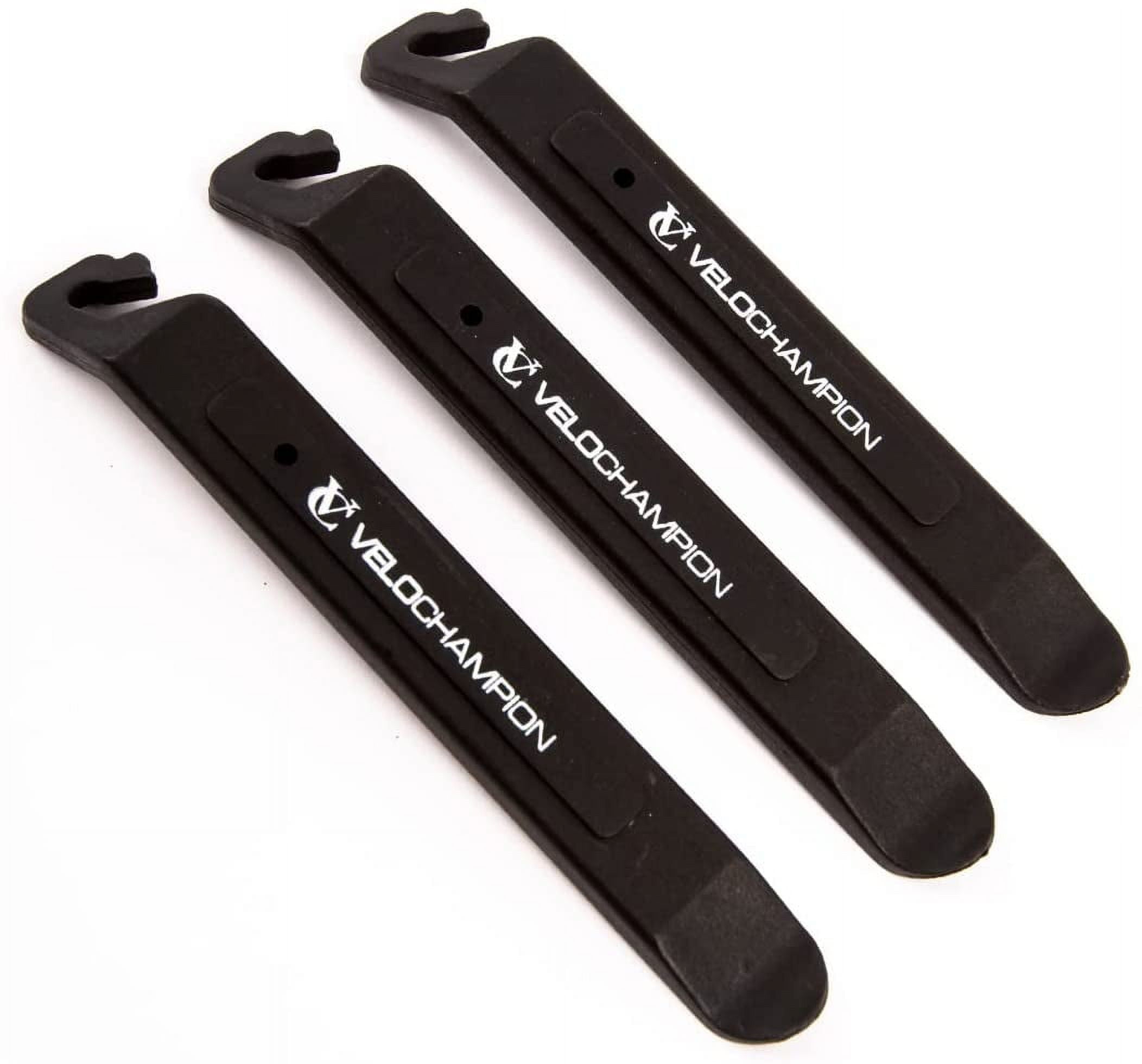 VeloChampion Bike Wheel Repair Tire Levers with Spoke Hook - Black (Set of 3)