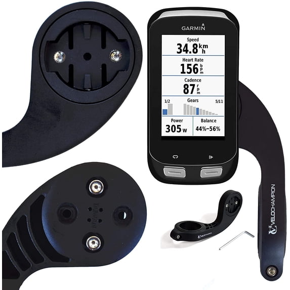 VeloChampion Garmin Compatible Out Front Handlebar GPS Mount Black