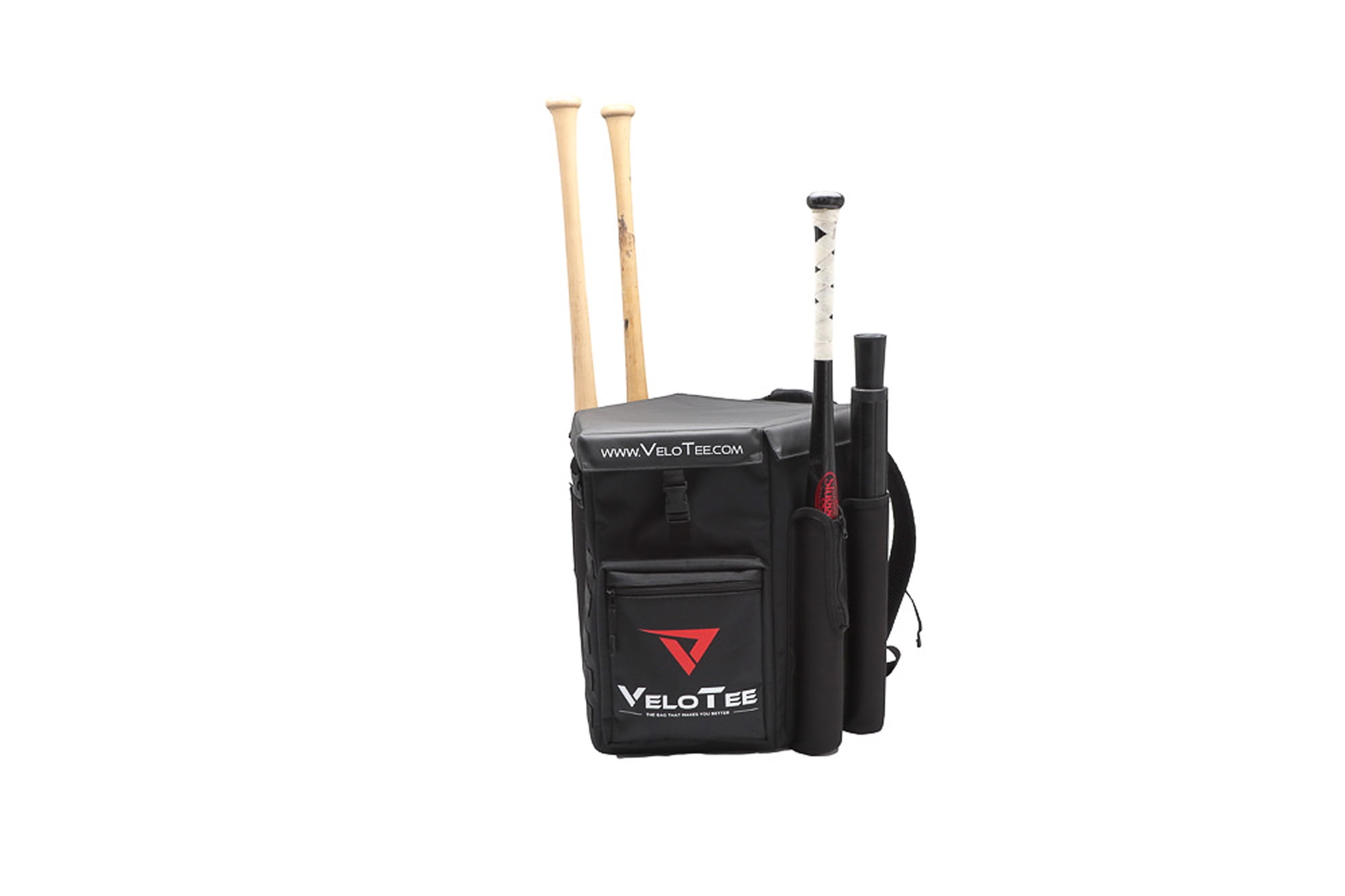 VeloTee Baseball & Softball Home Plate Bat Bag Backpack (Comes with Batting Tee)