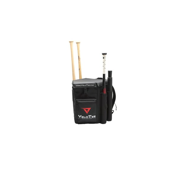 VeloTee Baseball & Softball Home Plate Bat Bag Backpack (Comes with Batting Tee)