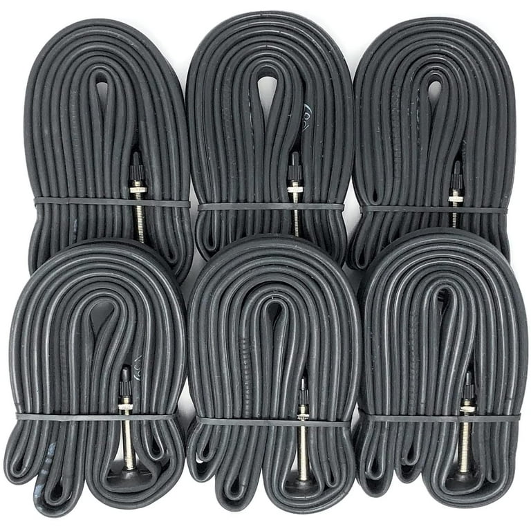 VeloTubes 700C x 35 43 Road Gravel 48mm Presta Valve Bicycle Inner Tubes Bulk 6 Pack