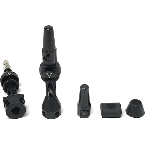 VeloTubes Premium Tubeless Presta Valve Stems (40mm or 55mm) - Integrated Core Removal Tool, Grommet Options - Choose Color.