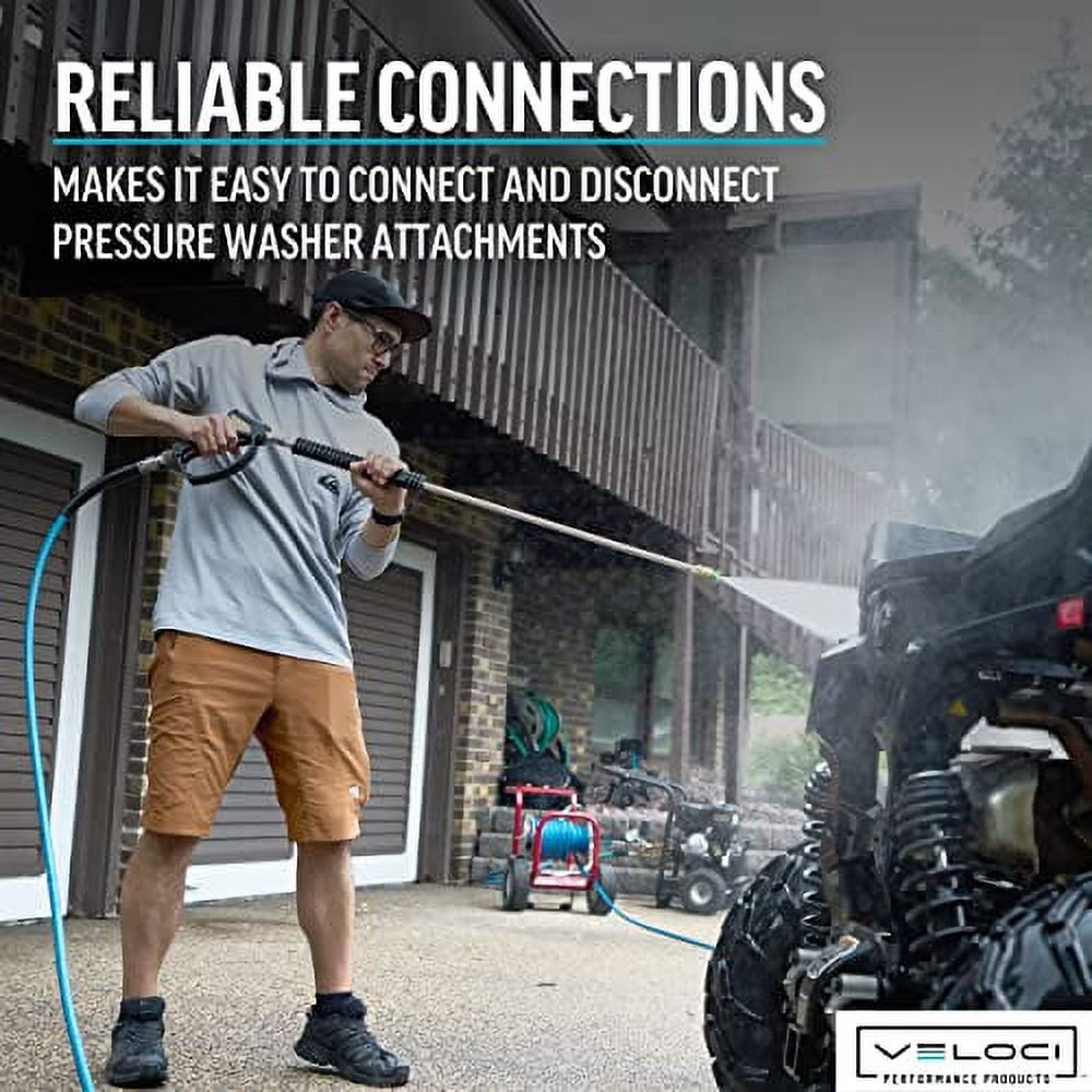 Veloci Prima 1/4" Stainless Steel Female NPT Quick Coupler Plug for Pressure Washers, Spray