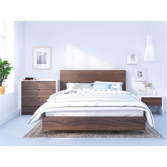 Veloci-T Queen Size Bedroom Set 400890 from Nexera Black and Ebony