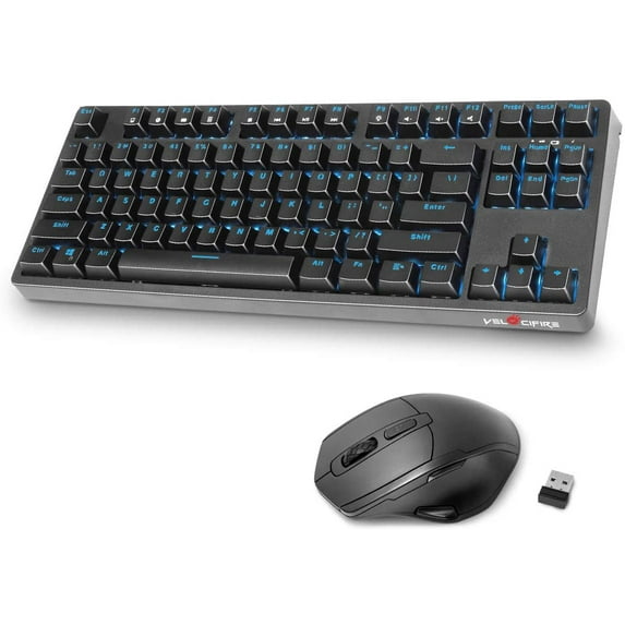 Velocifire KM01 87 Key Brown Switch Wireless Mechanical Keyboard and Wireless Mouse Combo