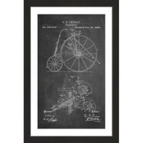 "Velocipede 1880 Chalk" Framed Painting Print