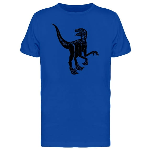 Velociraptor Black Sketch T-Shirt Men -Image by Shutterstock, Male Small