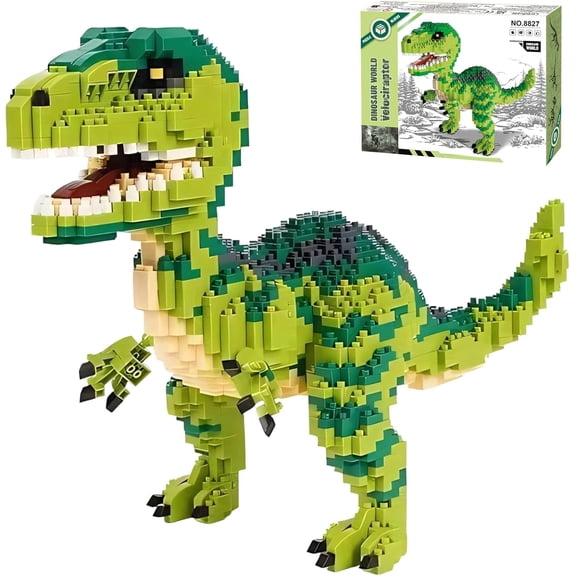 Velociraptor Dino Building Block Set Detailed Dinosaur Model for Display, Construction Toy Gift for Kids & Collectors