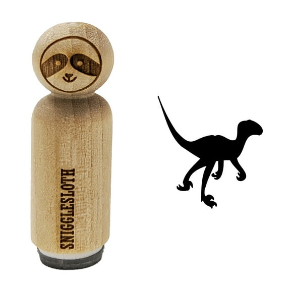 Velociraptor Dinosaur Solid Rubber Stamp for Scrapbooking Crafting Stamping - Mini 1/2 Inch