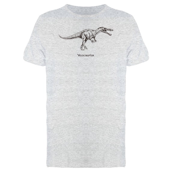Velociraptor Ink Style Tee Men's -Image by Shutterstock