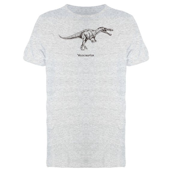 Velociraptor Ink Style Tee Men's -Image by Shutterstock