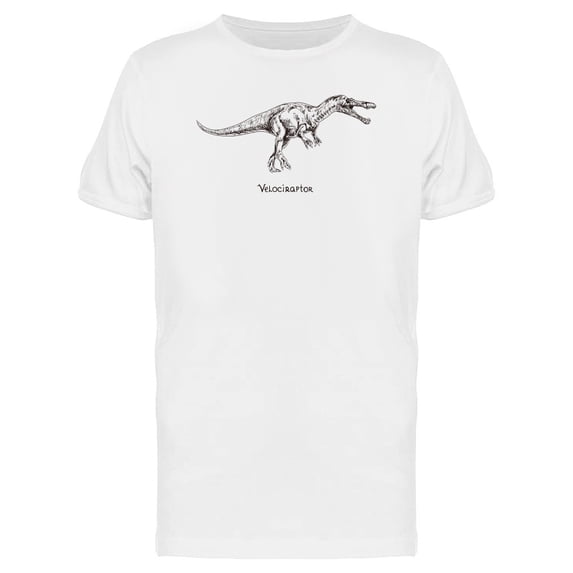 Velociraptor Ink Style Tee Men's -Image by Shutterstock