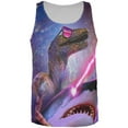 thumbnail image 1 of Velociraptor Laser Shark in Space All Over Mens Tank Top Multi 2XL, 1 of 2