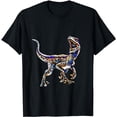 thumbnail image 1 of Velociraptor Raptor Motif Dinosaurs prehistoric Predator T-Shirt, 1 of 5