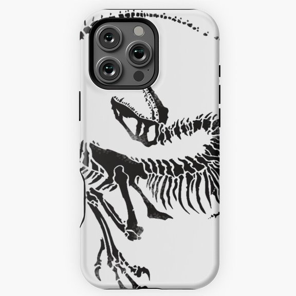Velociraptor Skeleton Print Phone Case for iPhone 16 15 14 13 12 11 Pro Max M5903898