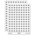 thumbnail image 1 of Velociraptor Skull Dinosaur Fossil Bone 200+ Round Stickers - White - Matte Finish - 0.50" Size, 1 of 3